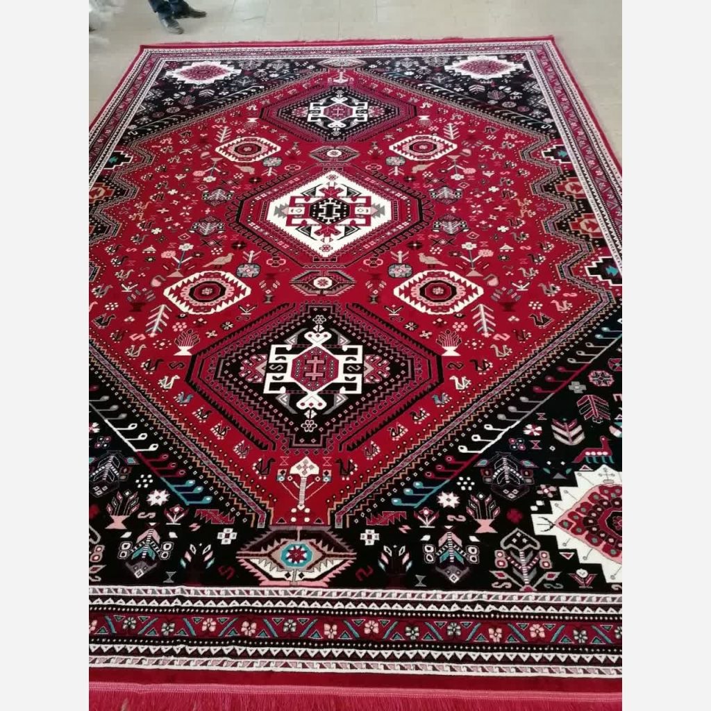 فرش لاکی 700شانه ماشینی طرح قشقایی