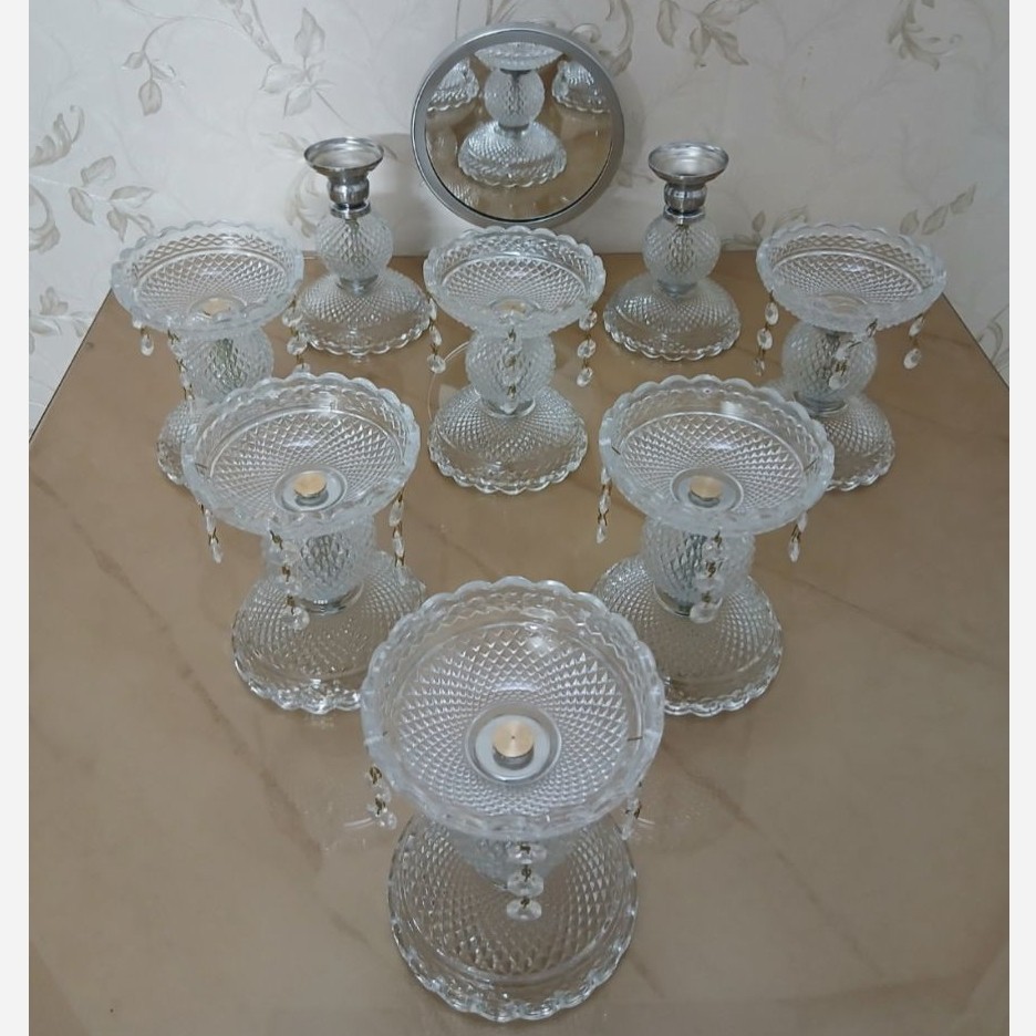 هفت سین مدل باکارات 9پارچه پایه بلور(پس کرایه)