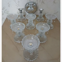 هفت سین مدل باکارات 9پارچه پایه بلور(پس کرایه)