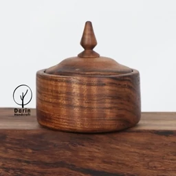 قندان چوبی خراطی (چوب گردو)