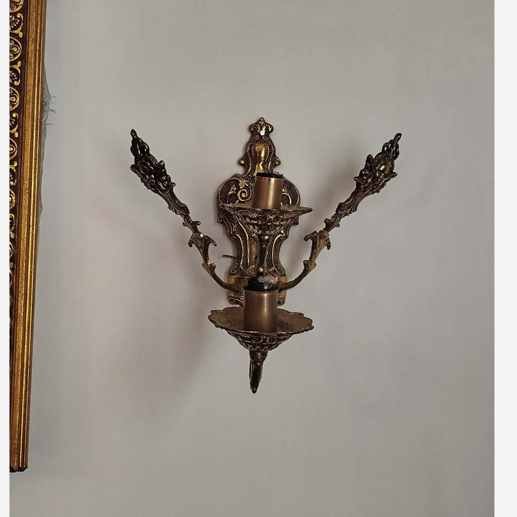 شمعدان دیوارکوب برنز دو شاخه (جفت)جدید