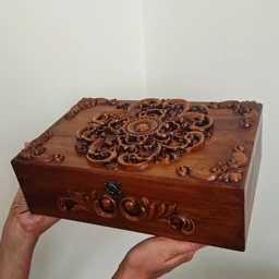 جعبه چوبی پذیرایی و تی بگ (طرح برجسته لوکس تیبگ و تنقلات- ظرف پذیرایی) مدل ساهره
