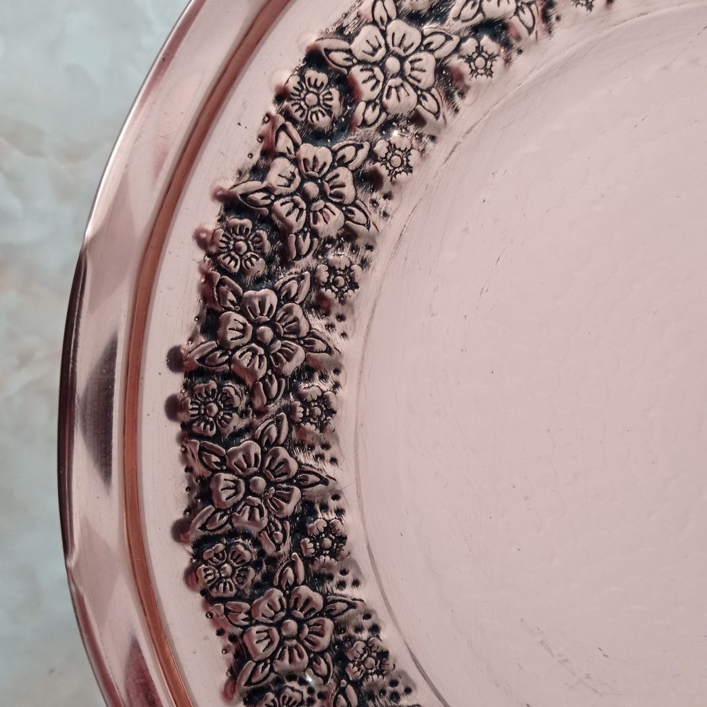 شیرینی خوری مسی ریز گل نانو شده زنجانیها