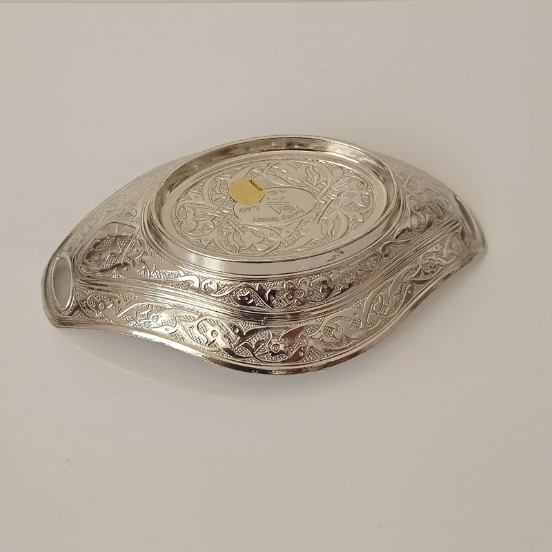 حلوا خوری طرحدار نقره ای رنگ نانو شده