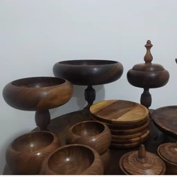 سرویس پذیرایی چوب گردو (میوه خوری-آجیل خوری-شکلات خوری)