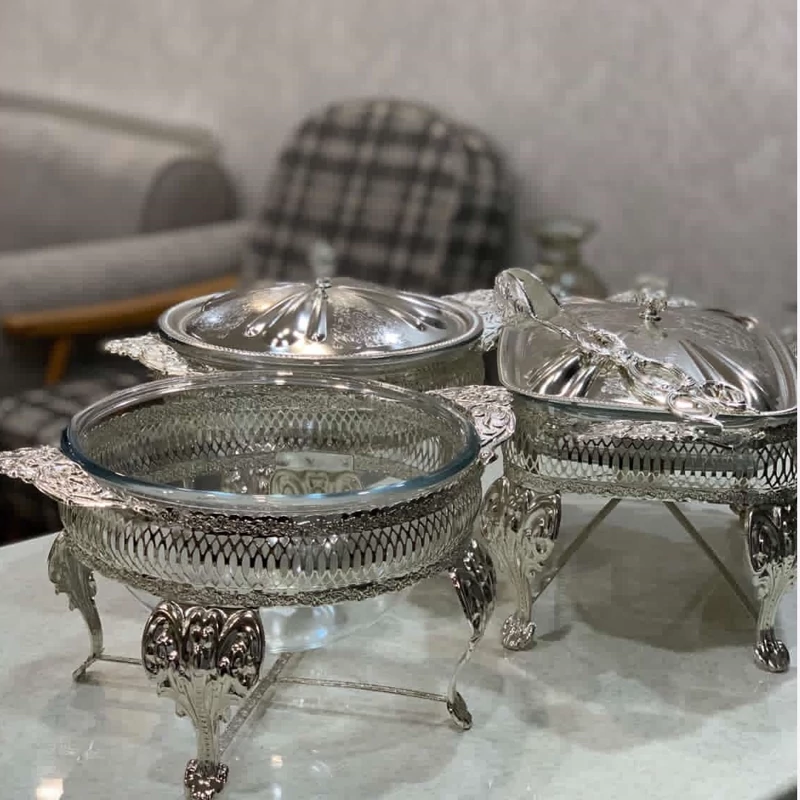سوفله خوری سه تیکه نقره ای