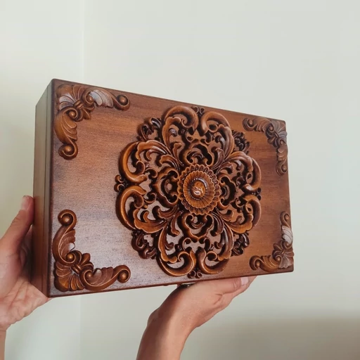 جعبه چوبی پذیرایی و تی بگ (طرح برجسته لوکس تیبگ و تنقلات- ظرف پذیرایی) مدل ساهره