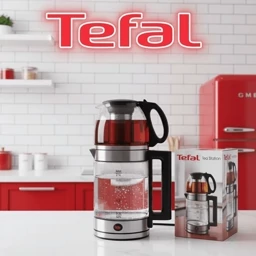 چای ساز تفال با حالت گرم نگهدارنده 1800 وات بهمراه صافی دمنوش زنجیری کیفیت عالی