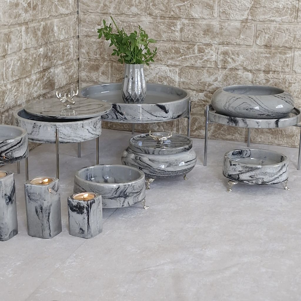 سرویس پذیرای سنگ مرمر مهندسی پایه فلزی