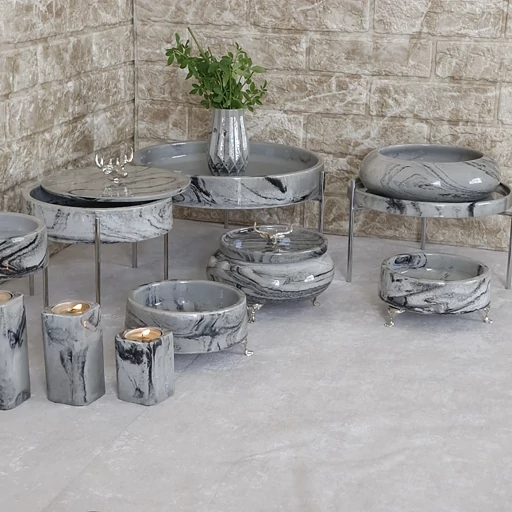 سرویس پذیرای سنگ مرمر مهندسی پایه فلزی