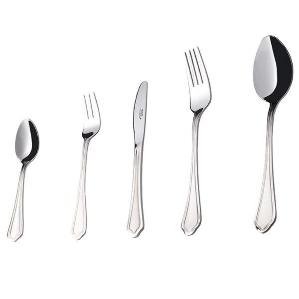 سرویس قاشق و چنگال 57 پارچه ناب استیل مدل Venice