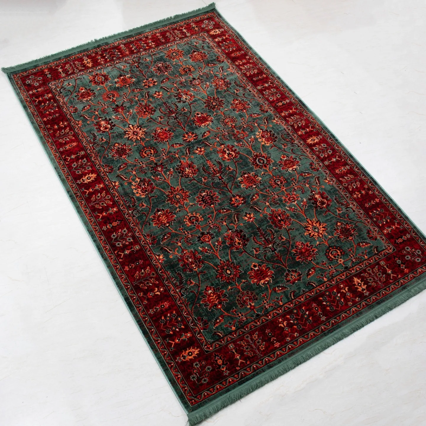فرش بلوچی افشان سبز لاکی برند کرامتیان کد 5108B(پس کرایه)