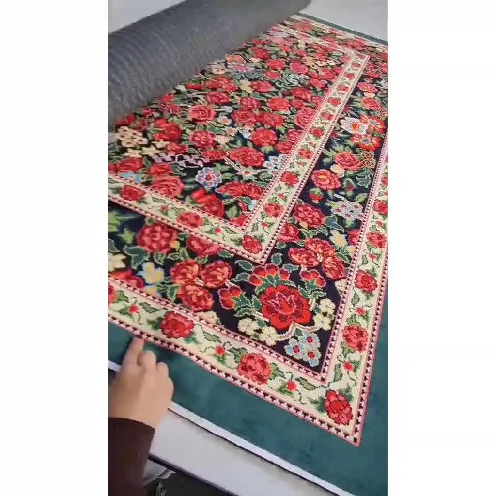 فرشینه مخمل طرح ابریشمی برند فرش آرشینه U120