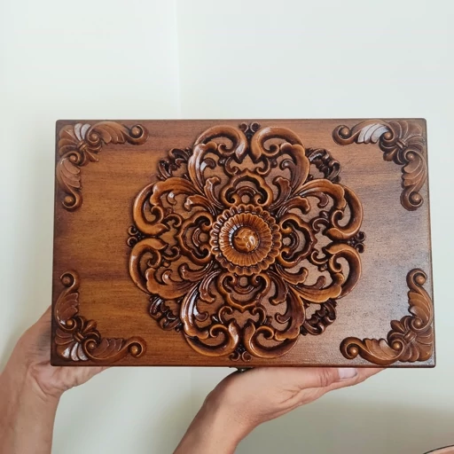 جعبه چوبی پذیرایی و تی بگ (طرح برجسته لوکس تیبگ و تنقلات- ظرف پذیرایی) مدل ساهره