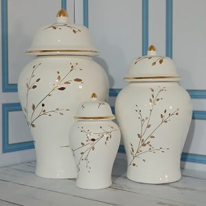 بانکه جینجر جار طرح شاخه طلا