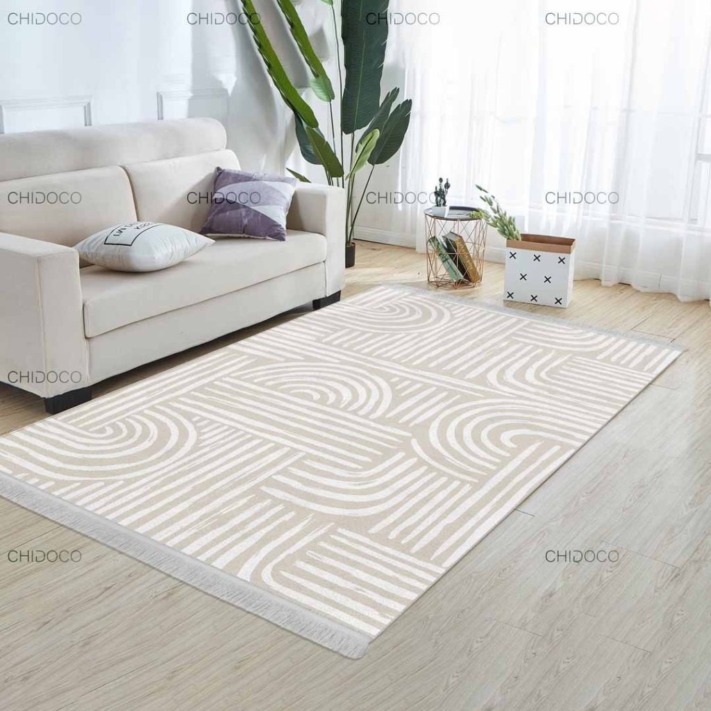 فرش مینیمال کرمی کد CM005 (پس کرایه)