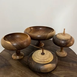 سرویس پذیرایی چوب گردو (میوه خوری-آجیل خوری-شکلات خوری)
