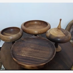 سرویس پذیرایی چوب گردو (میوه خوری-آجیل خوری-شکلات خوری)