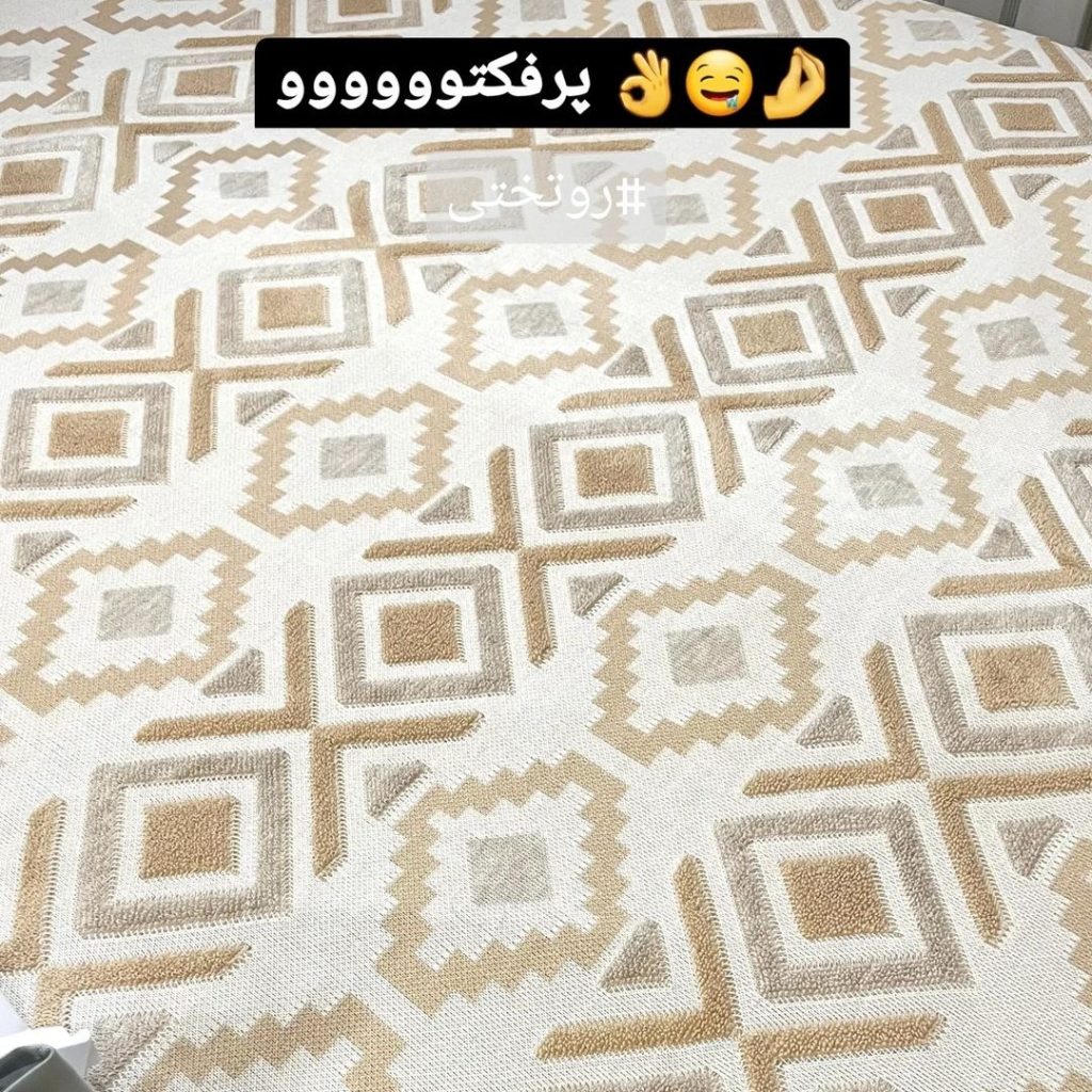 روتختی 2نفره پانچدوزی و 2عدد روبالشتی نخ ترک درجه 1 (پس کرایه)